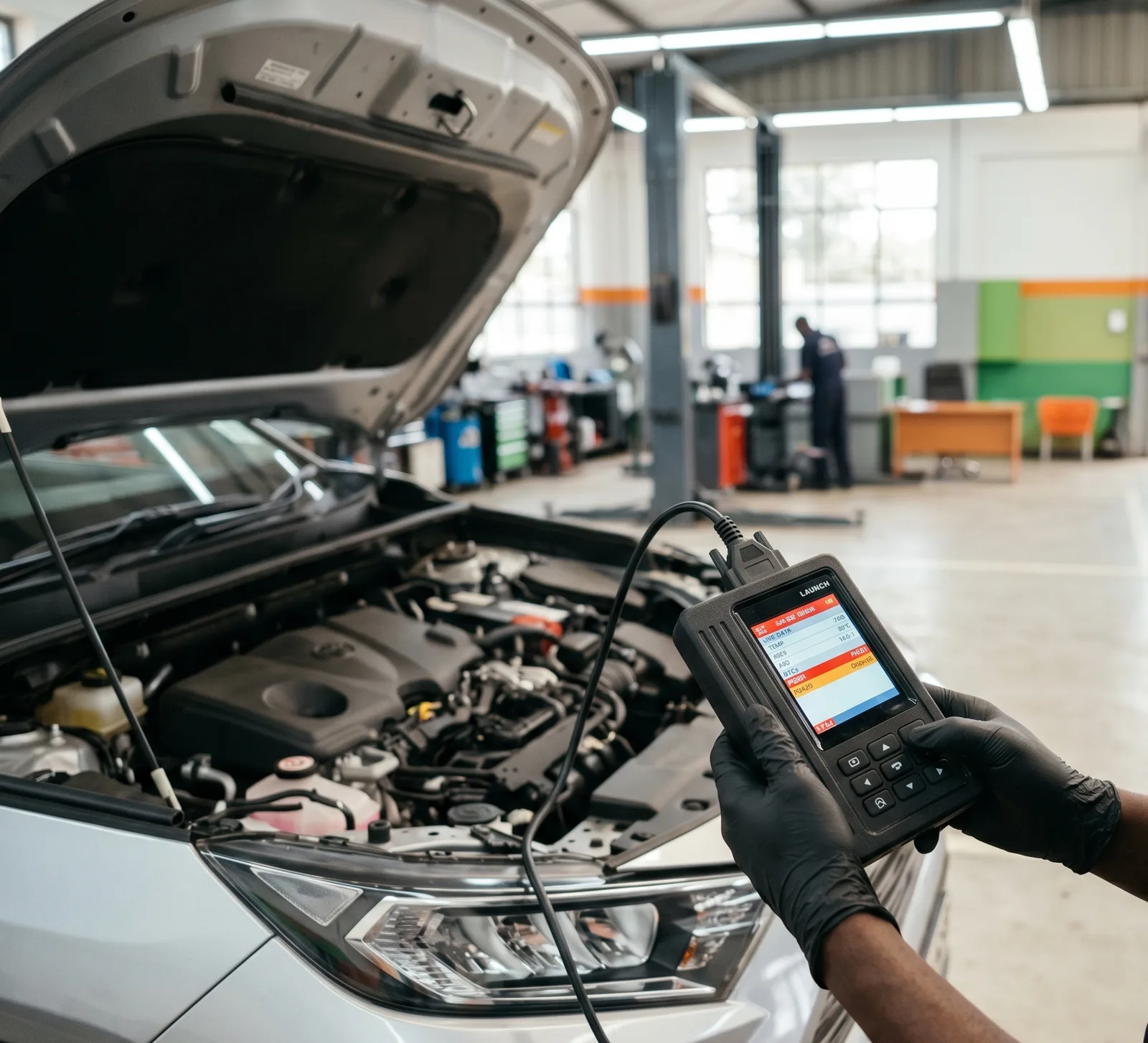 Engine Diagnostics at Pro-Wealth Automotive Garage