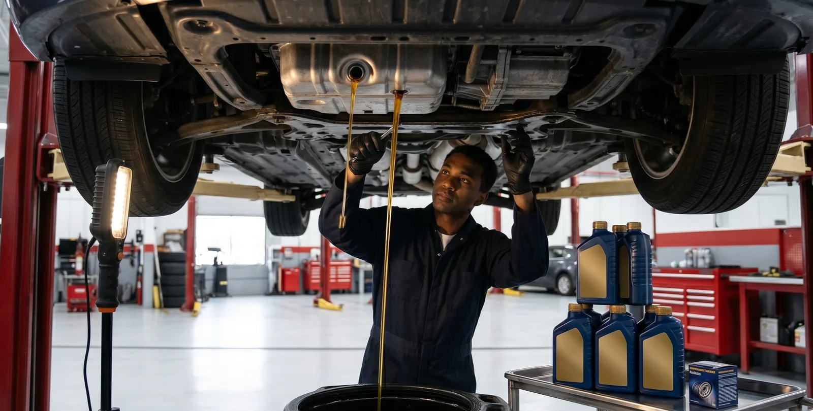 Oil & Filter Change at Pro-Wealth Automotive Garage